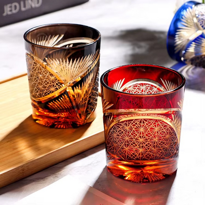 Luxury Cut Crystal Whiskey Tumbler Glass