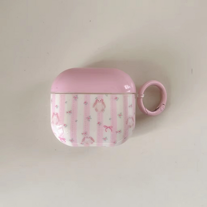 Cute Floral AirPods Case with Charm