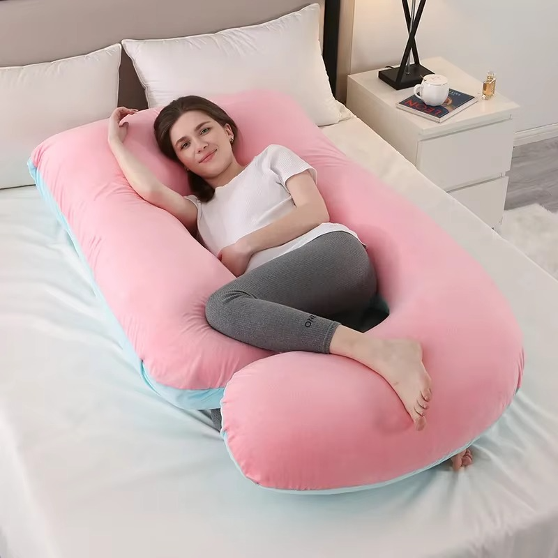 Contoured Full Body Pillow for Side Sleeping Support