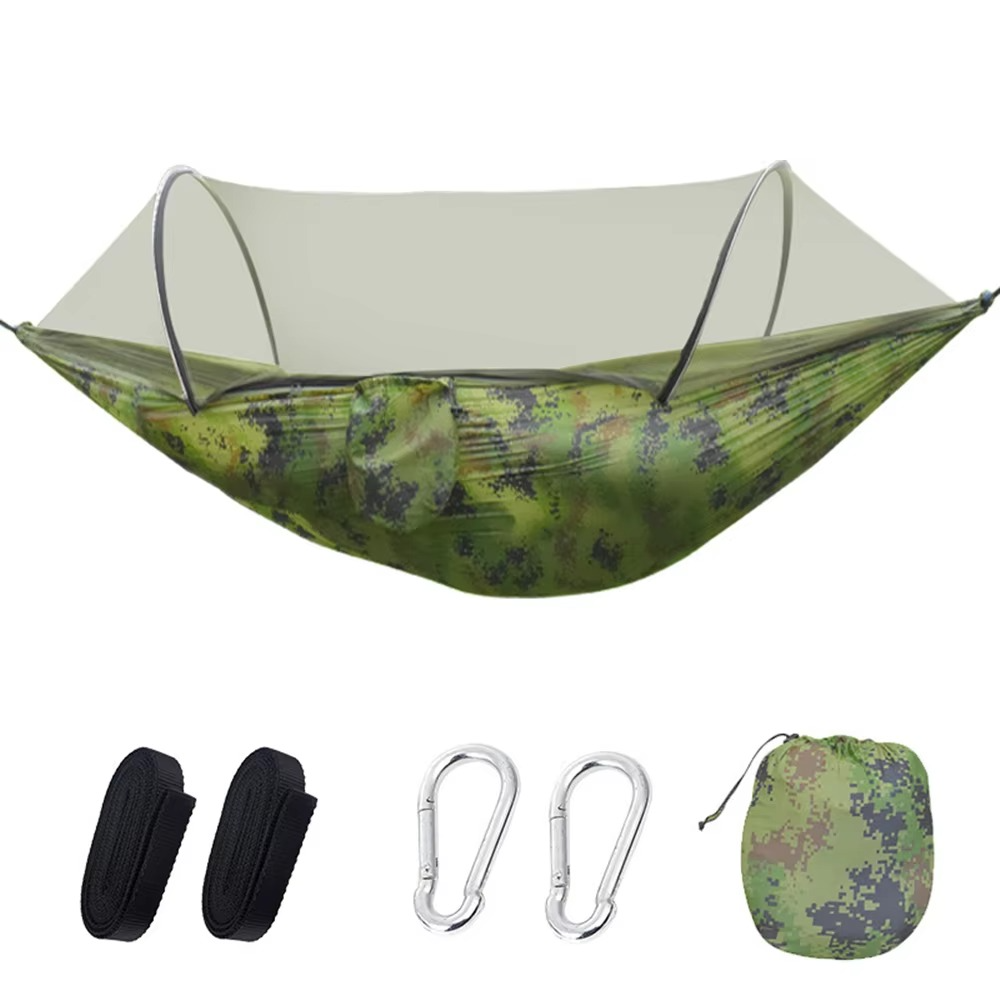 Compact 2-Person Camping Hammock with Bug Net