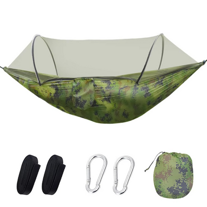 Compact 2-Person Camping Hammock with Bug Net