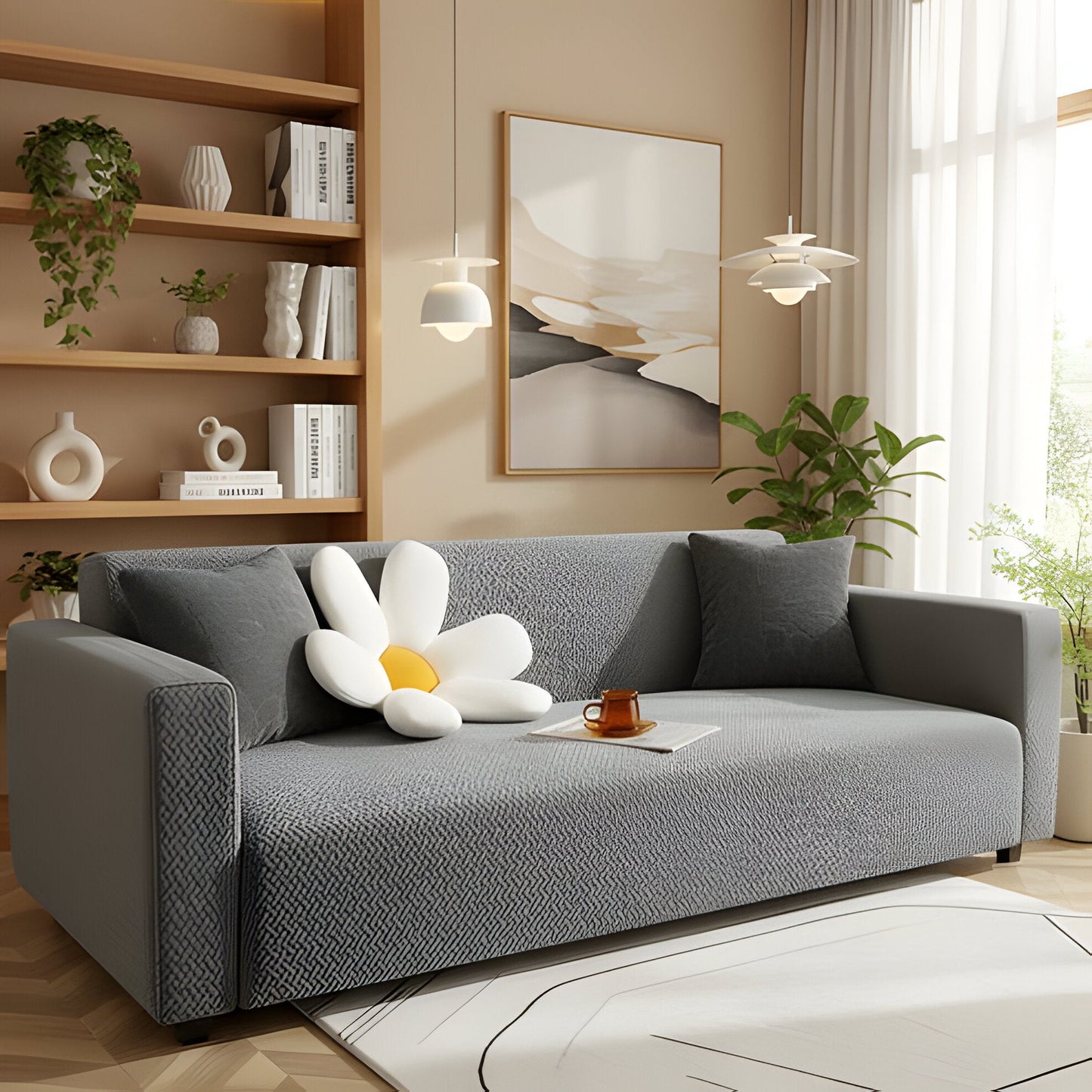 Stretchy Couch Slipcover for Home Furniture Protection