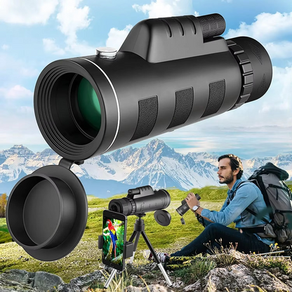 Portable HD Monocular Telescope with Phone Adapter and Stand - Hehif