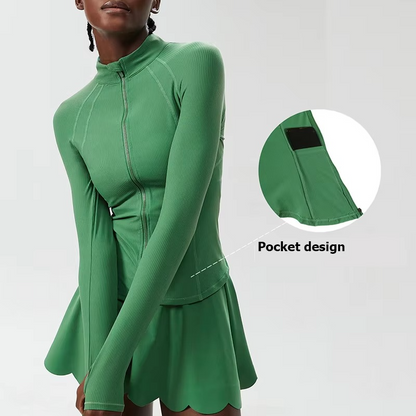 Women's Breathable Athletic Jacket with Long Sleeves