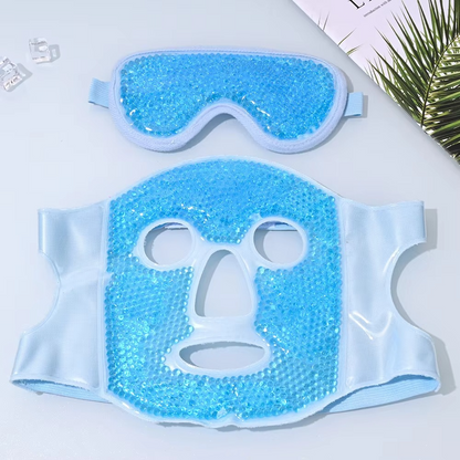 Heated and Cooling Gel Face Mask with Eye Mask