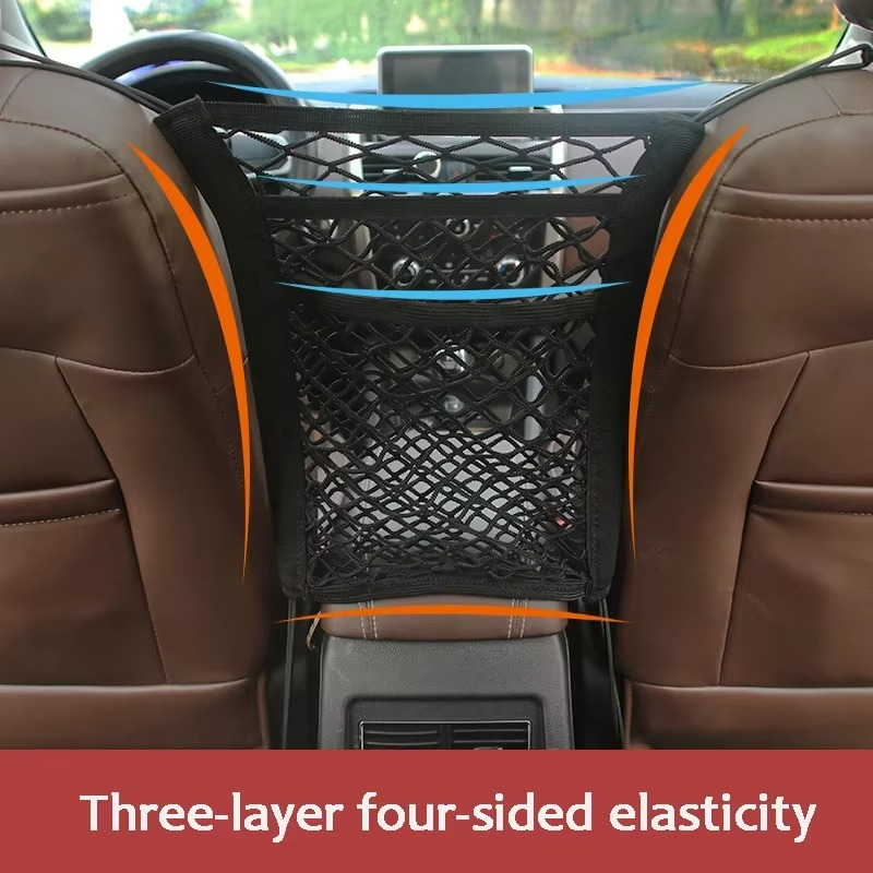 Flexible Auto Seat Organizer and Pet Net Barrier