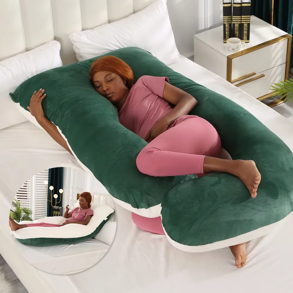 Contoured Full Body Pillow for Side Sleeping Support