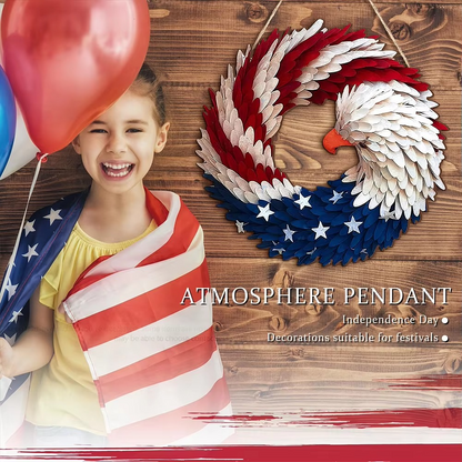 Red White Blue Star Wreath for 4th of July