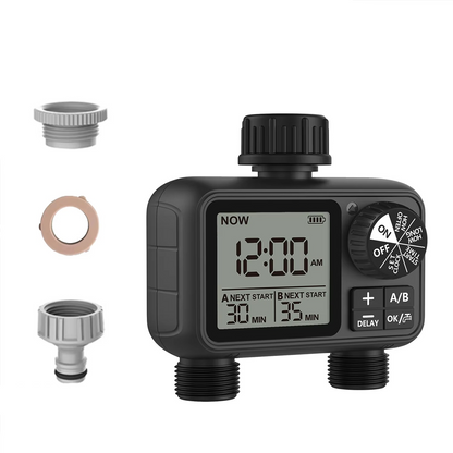 Smart 2-Outlet Water Timer with Automatic Sprinkler Control