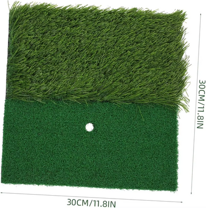 Compact Golf Practice Mat with Ball Tee for Home Use