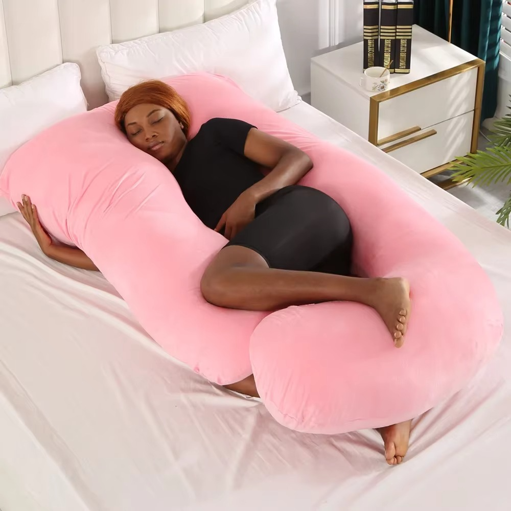 Contoured Full Body Pillow for Side Sleeping Support