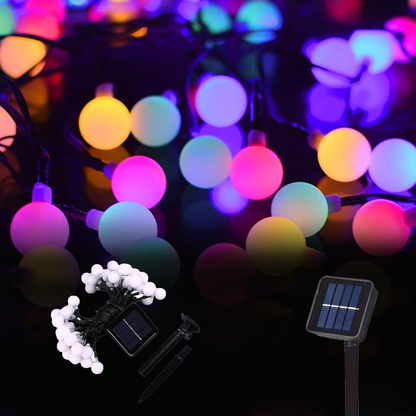 Outdoor Solar String Lights with 200 Warm White LED Bulbs