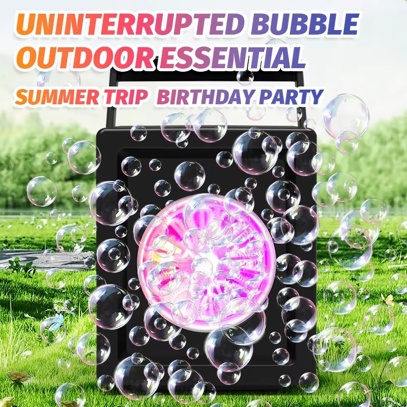 Fun Portable Bubble Blaster Toy for Kids Outdoor Fun