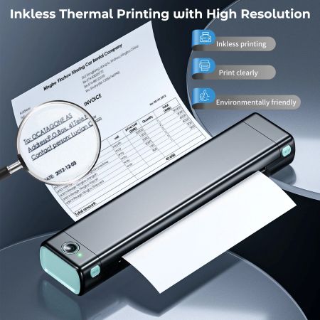 Portable Mobile Thermal Printer for Android and iOS Devices