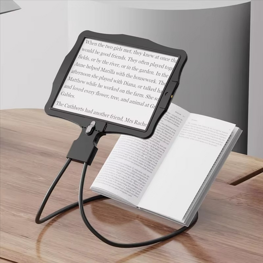 Bright Adjustable Handsfree Magnifying Lamp with 5X Lens - Hehif