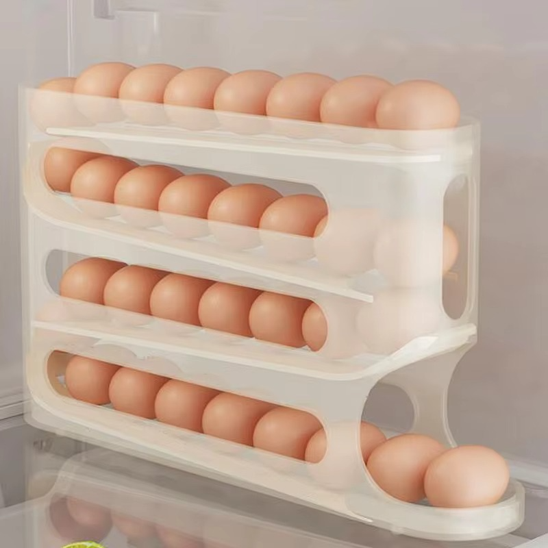 Compact Egg Holder Rolling Cart - Hehif