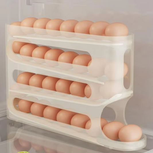 Compact Egg Holder Rolling Cart - Hehif