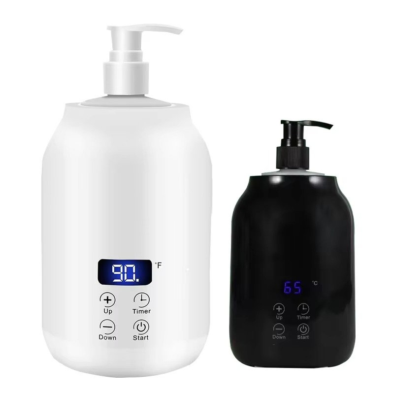 Heated Massage Oil and Lotion Dispenser with LED Screen - Hehif