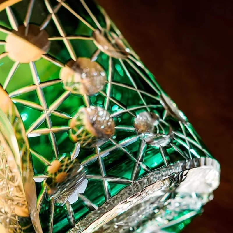 Luxury Cut Crystal Wine and Whiskey Glass