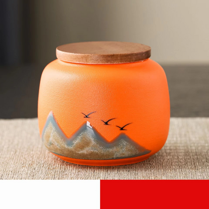 Beautiful Porcelain Tea Storage Jar Gift Set