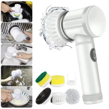 Rechargeable Spin Brush Cleaner with Interchangeable Heads