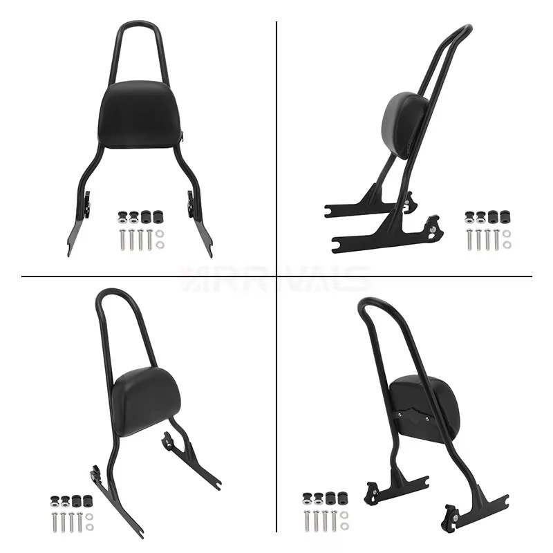 Removable Bike Backrest with Synthetic Leather and Metal Frame