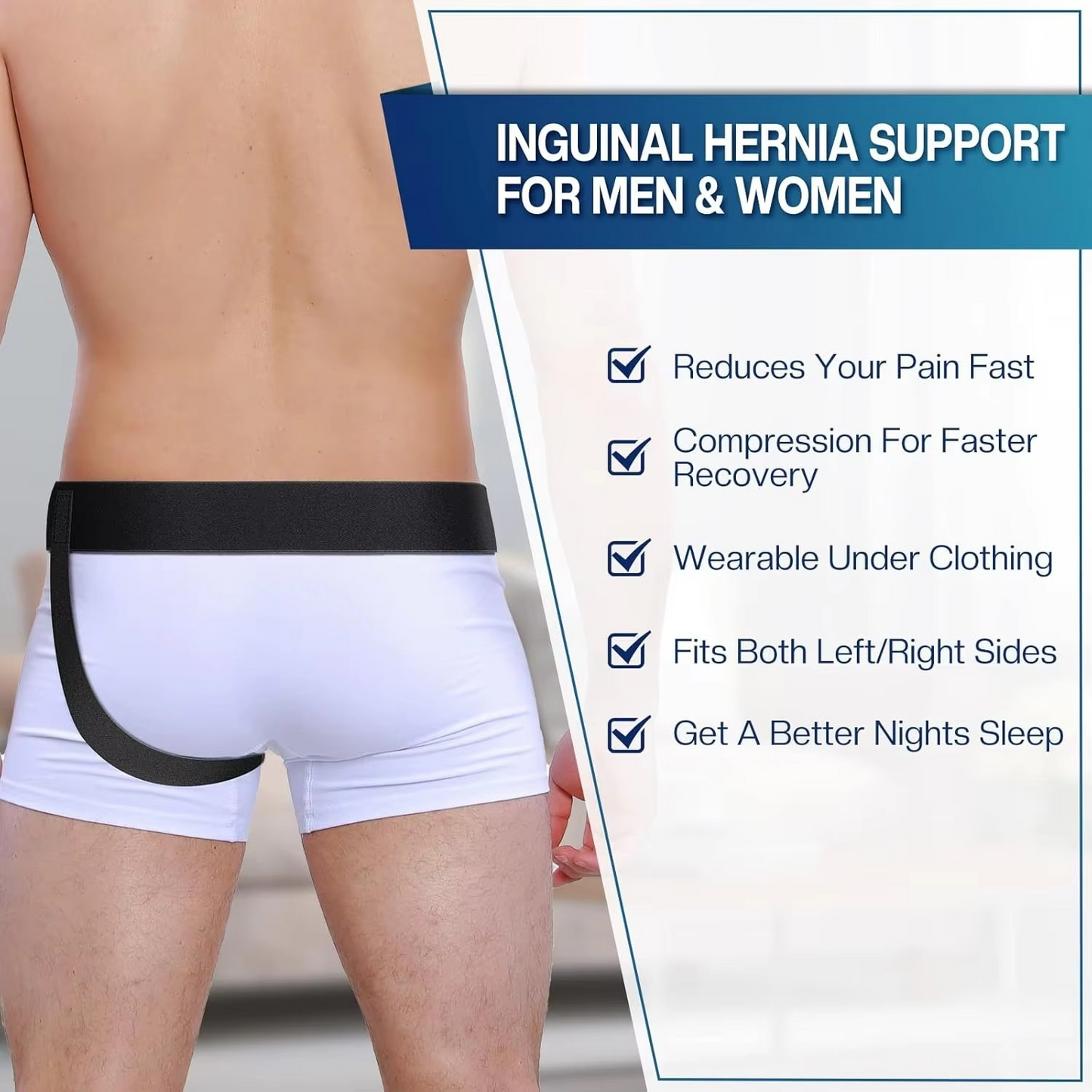 Comfortable Back Support Belt with Adjustable Compression