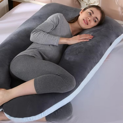 Comfortable Full Body Pillow with Plush Fleece Cover