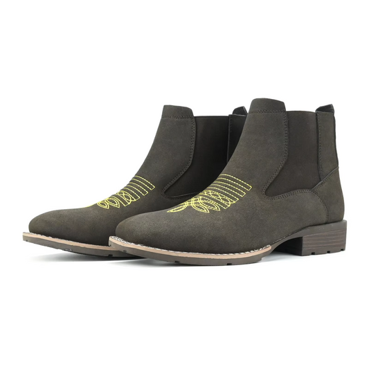 Vintage Style Leather Chelsea Boots for Men - Hehif