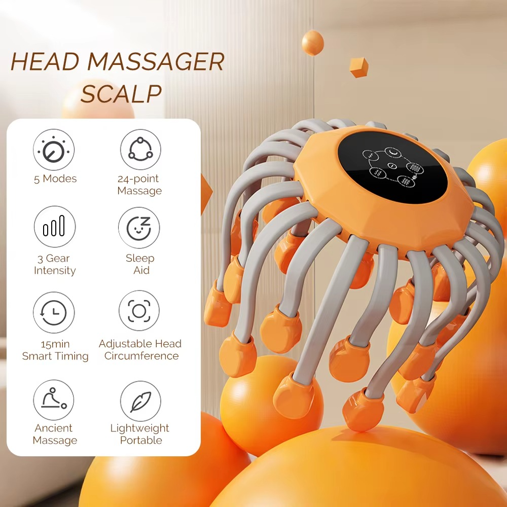 Advanced 5-Speed Electronic Head Massager