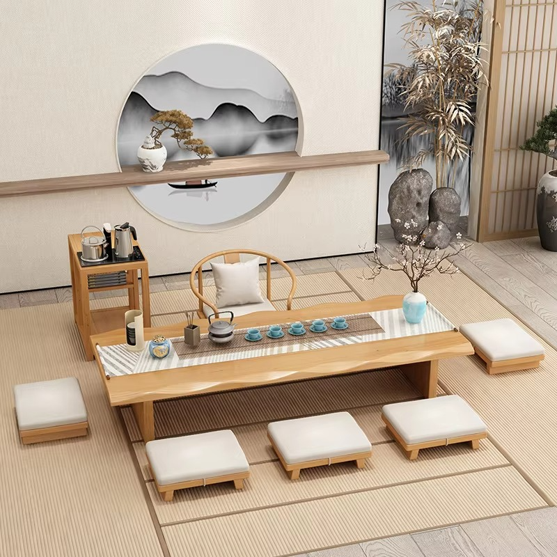 Natural Wooden Japanese Coffee Table