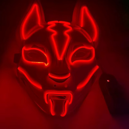 Glowing LED Fox Mask for Halloween Costume Cosplay