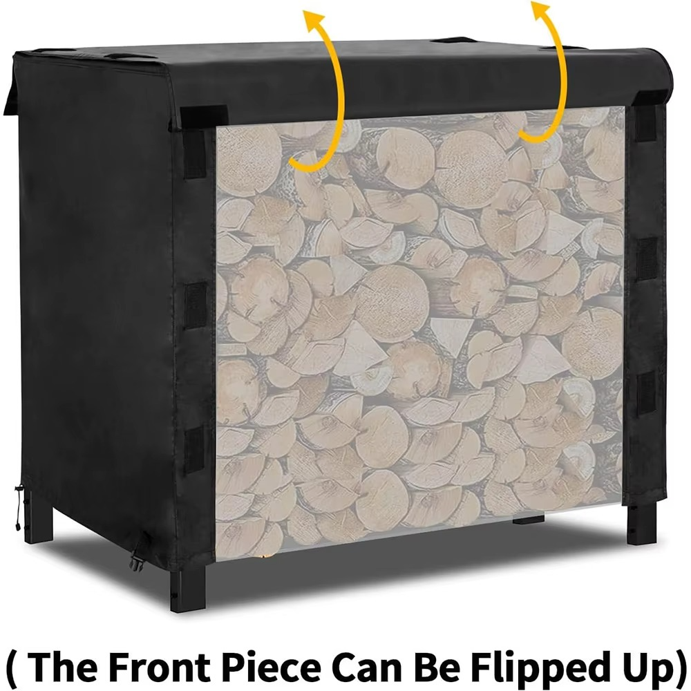 Durable Patio Firewood Cover 4FT Heavy Duty Waterproof Storage