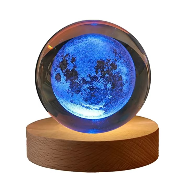 Colorful Globe Nightlight with Stars and Moon Design