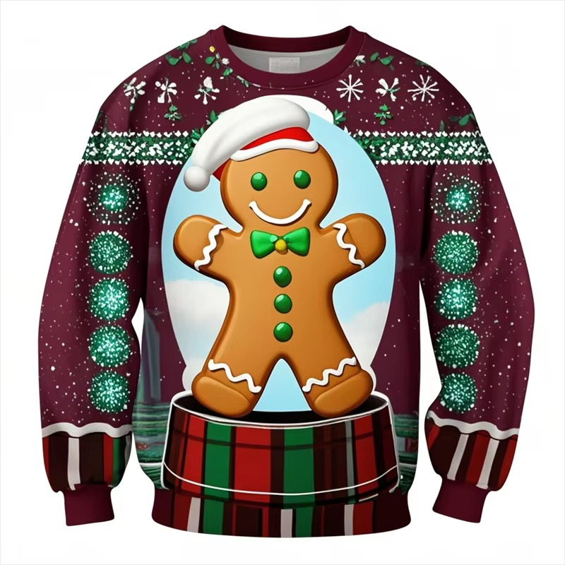 Funny Xmas 3D Graphic Sweatshirt for Men