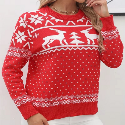Warm Women's Cable Knit Winter Sweater - Hehif