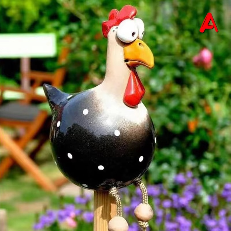 Quirky Outdoor Resin Chicken Yard Decoration