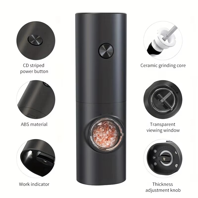 Automatic Salt and Pepper Mill with LED Lighting
