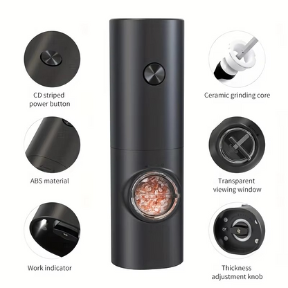 Automatic Salt and Pepper Mill with LED Lighting