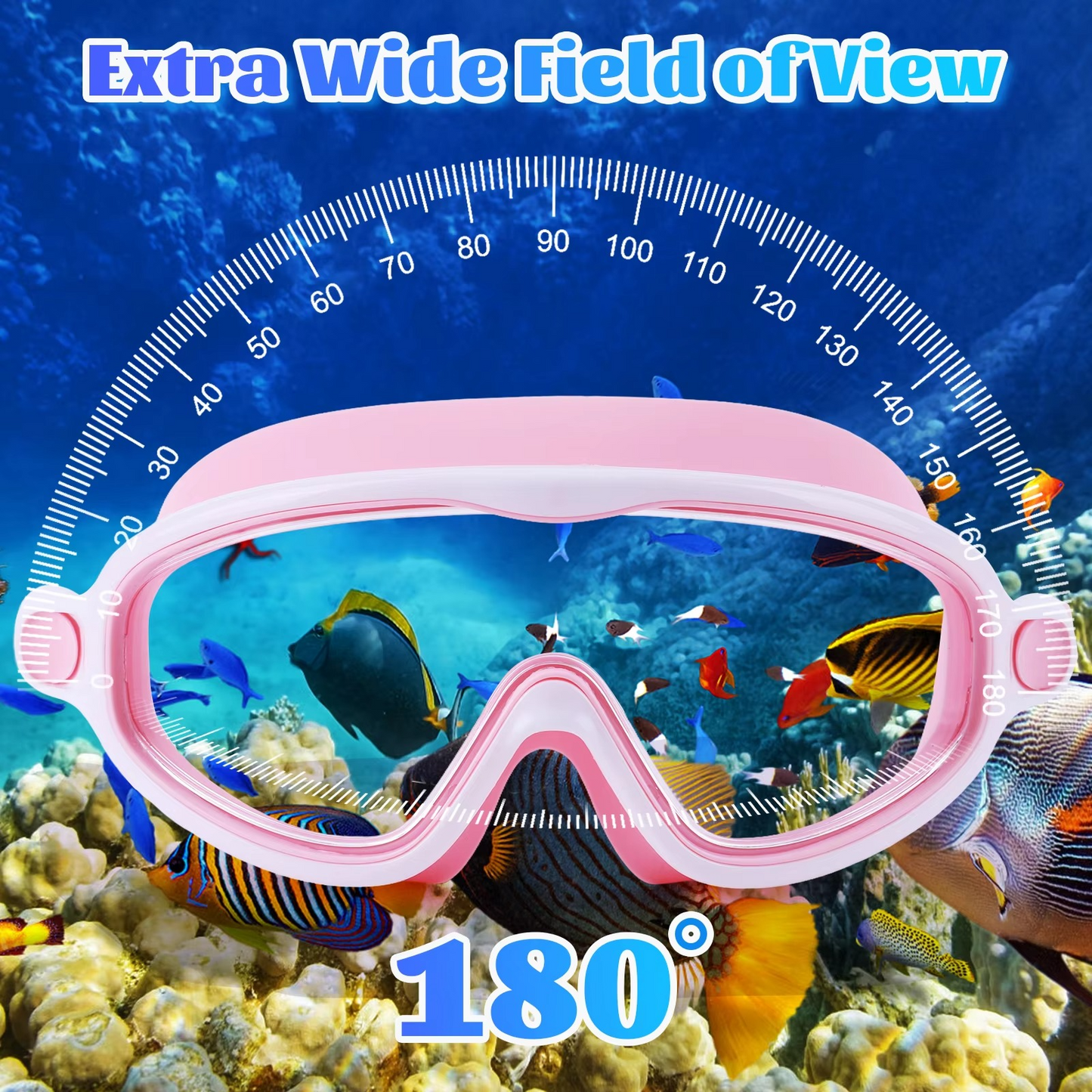 2-Pack Clear Vision Swim Goggles with Earplugs