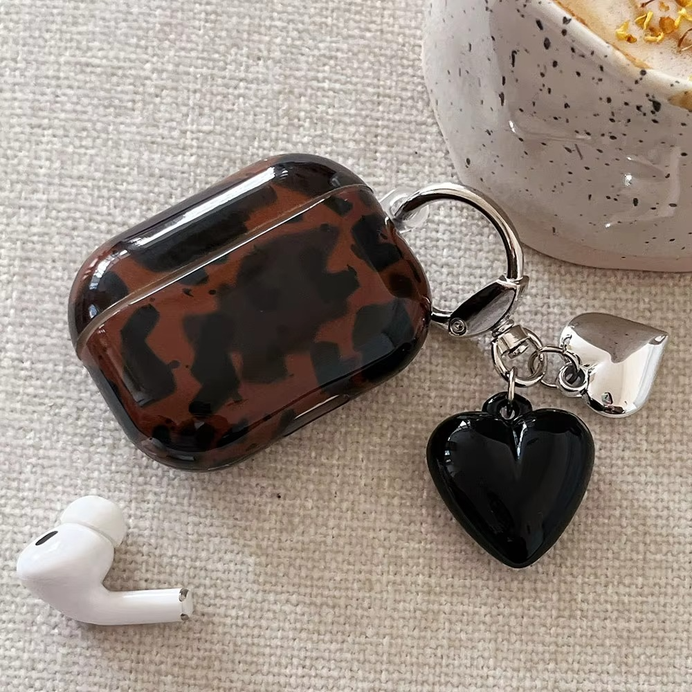 Vintage Animal Pattern AirPods Keychain Holder