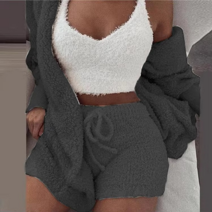 Soft Women's Warm Sleepwear Pajama Set - Hehif