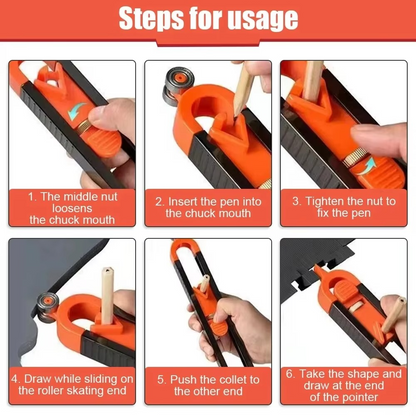 Accurate Locking Contour Gauge for Woodworking Professionals