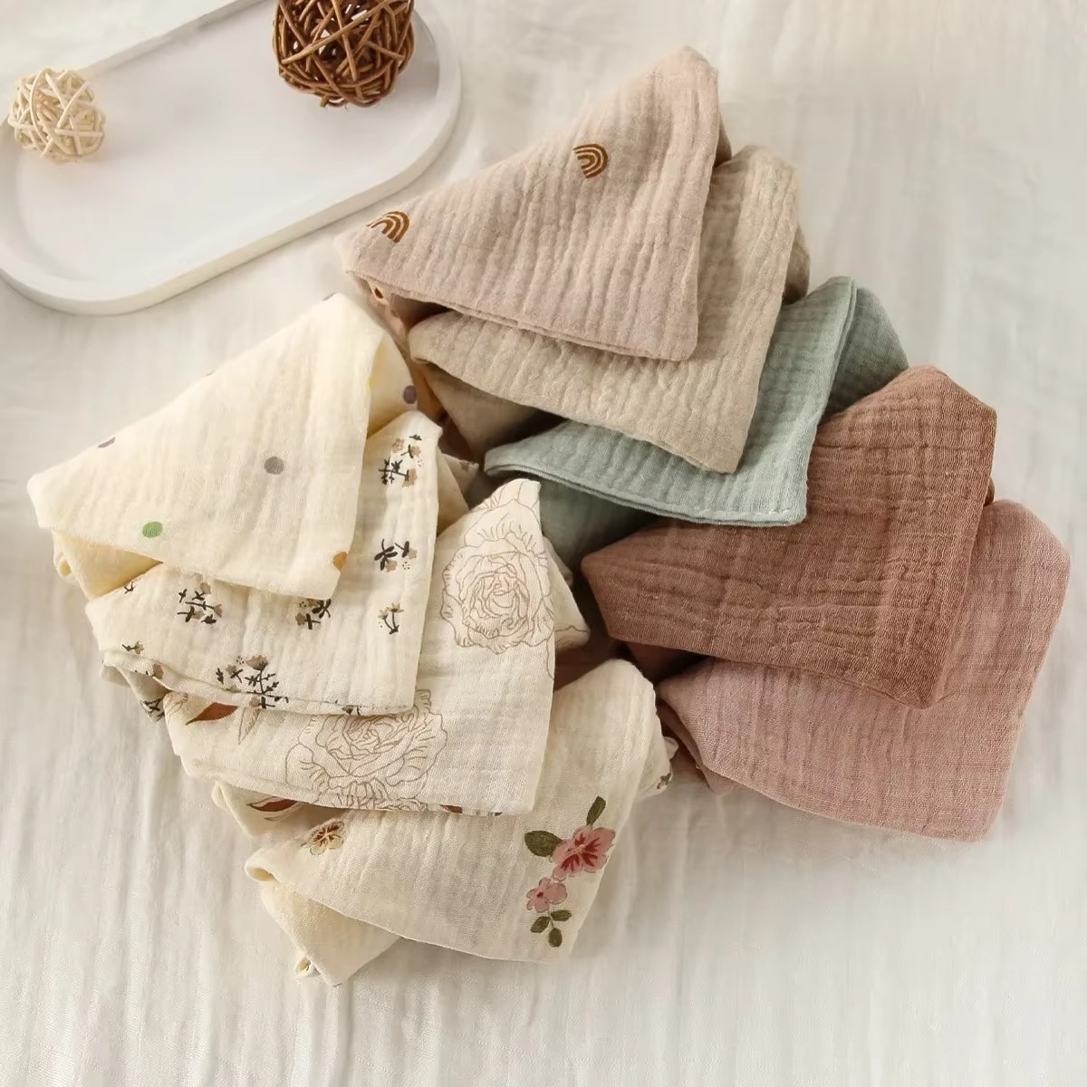 Gentle 6-Piece Organic Cotton Baby Towel Set - Hehif