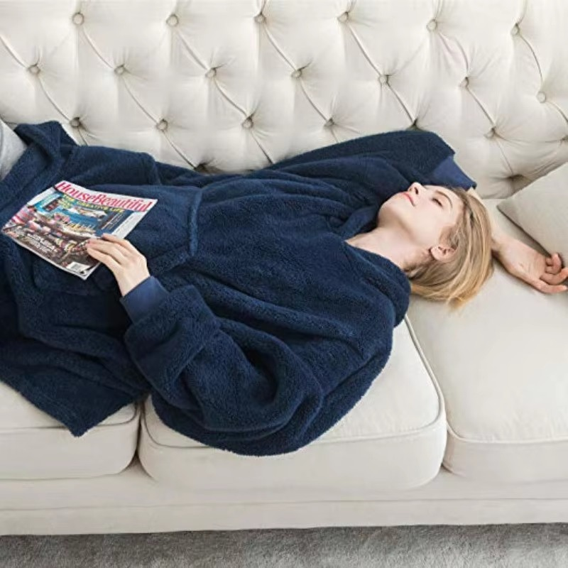 Cozy Large Throw Hooded Blanket for Him and Her