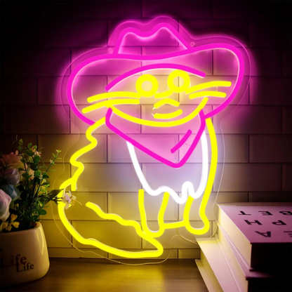 Colorful Cat Neon Desk Lamp - Hehif
