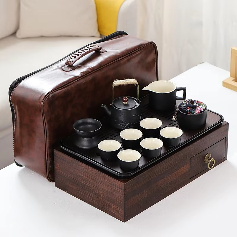 Compact Folding Car Tray Table with Storage