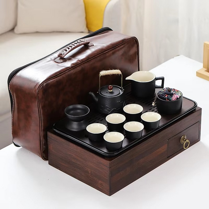 Compact Folding Car Tray Table with Storage