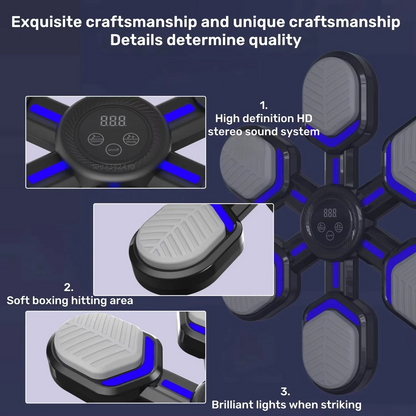 Interactive Boxing Pad with LED Screen and Bluetooth Connectivity