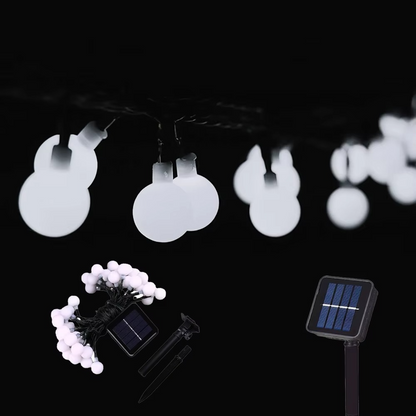 Outdoor Solar String Lights with 200 Warm White LED Bulbs